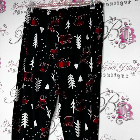 Fammy jammies pants pj plaid moose cabin π« cottage outdoors mountains soft - Picture 7 of 9